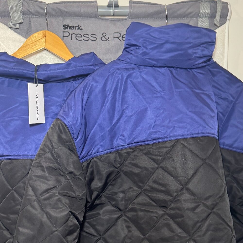 Colorblock Diamond Quilt Puffer Jacket - Picture 6 of 6